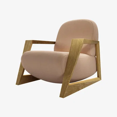 Sofa.com Hockney Armchair in Rosewater Organic Smart Cotton