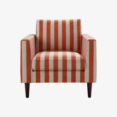 Sofa.com Jude Armchair in Burnt Orange Stripe Velvet