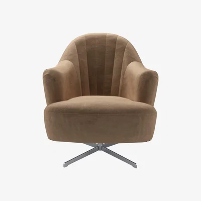 Sofa.com Ariel Armchair in Spiced Latte Pure Cotton Matt Velvet - sofa.com