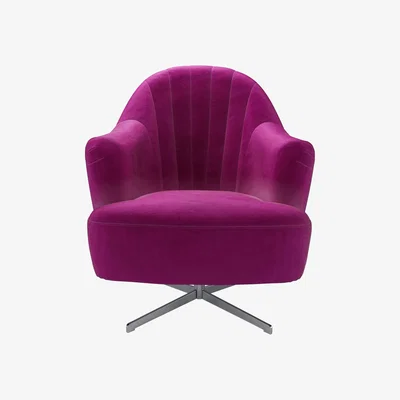 Sofa.com Ariel Armchair in Peony Pure Cotton Matt Velvet - sofa.com
