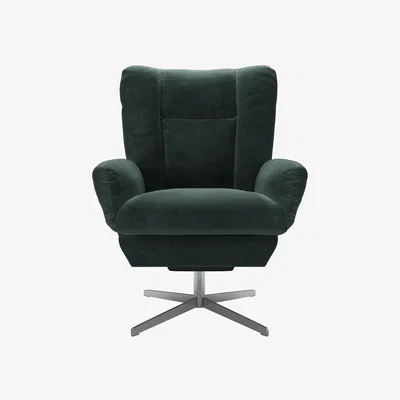 Sofa.com Ellora Swivel Armchair in Smokey Green Cashmere Velvet