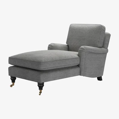 Sofa.com Bluebell Chaise Armchair in Gull Slubby Cotton - sofa.com