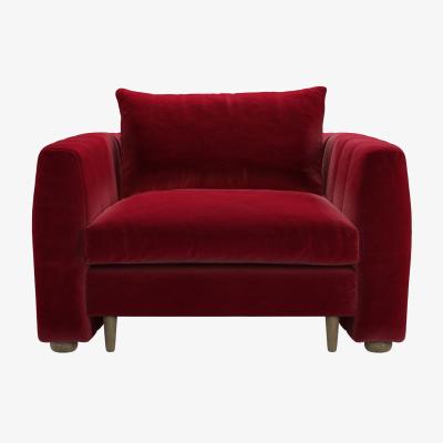 Sofa.com Tiffany Armchair in Malbec Cotton Matt Velvet