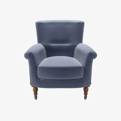 Sofa.com Alderney Armchair in Sapphire Smart Velvet - sofa.com