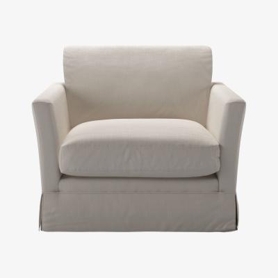 Sofa.com Otto Armchair in Taupe Brushed Linen Cotton