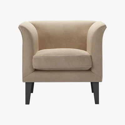Sofa.com Fingal Armchair in Fawn Aquaclean Clever Velvet