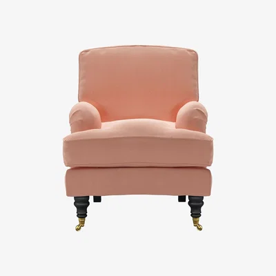 Sofa.com Bluebell Small Armchair in Sakura Pink Organic Smart Cotton