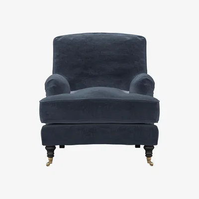 Sofa.com Bluebell Armchair in Skyfall Cotton Matt Velvet