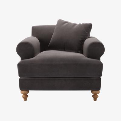Sofa.com Teddy Armchair in Shale Aquaclean Clever Velvet