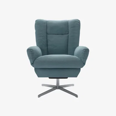 Sofa.com Ellora Swivel Armchair in Tide Organic Smart Cotton