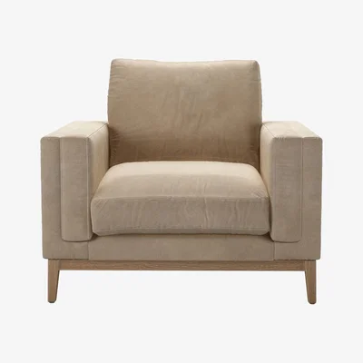 Sofa.com Costello  Armchair in Fawn Aquaclean Clever Velvet
