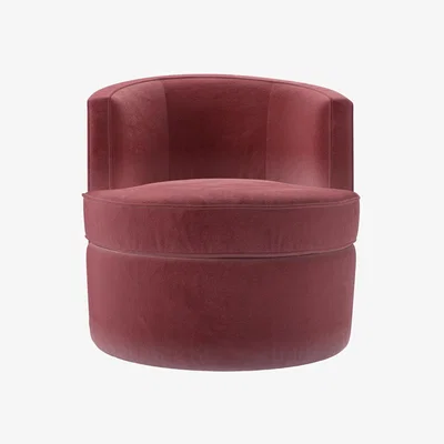 Sofa.com Monroe Armchair in Dusty Rose Cotton Matt Velvet - sofa.com