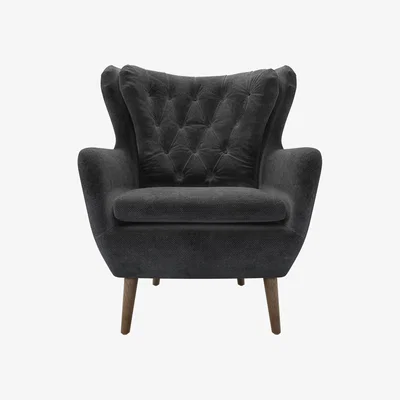 Sofa.com Ernest Swivel Armchair in Raven Speckled Chenille