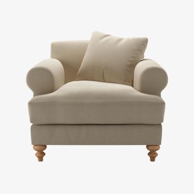 Sofa.com Teddy Armchair in Pennine Stone Organic Smart Cotton
