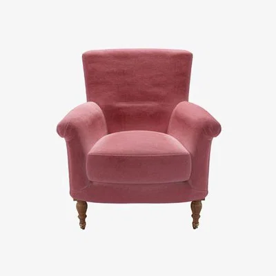 Sofa.com Alderney Armchair in Dusty Rose Cotton Matt Velvet - sofa.com