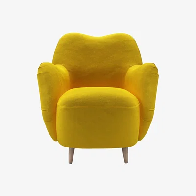 Sofa.com Ginger Armchair in Canary Cotton Matt Velvet - sofa.com