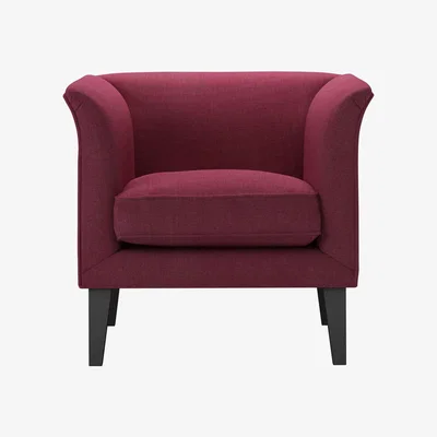 Sofa.com Fingal Armchair in Boysenberry Brushed Linen Cotton - sofa.com