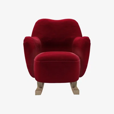 Sofa.com Ginger Rocking Chair in Malbec Cotton Matt Velvet
