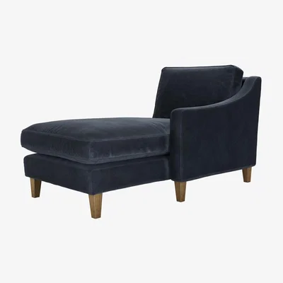 Sofa.com Iggy RHF Chaise Armchair in Mercury Cashmere Velvet