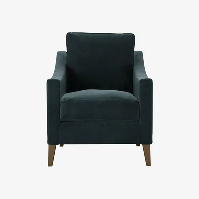 Sofa.com Iggy Armchair in Deep Forest Aquaclean Clever Velvet