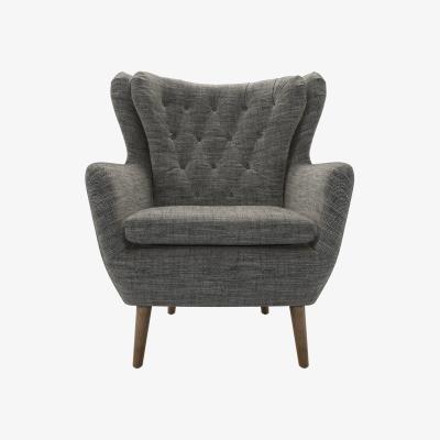 Sofa.com Ernest Swivel Armchair in Liquorice Baylee Multi-Tone Viscose Linen