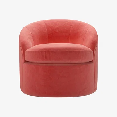 Sofa.com Quinn Armchair in Dusty Rose Cotton Matt Velvet