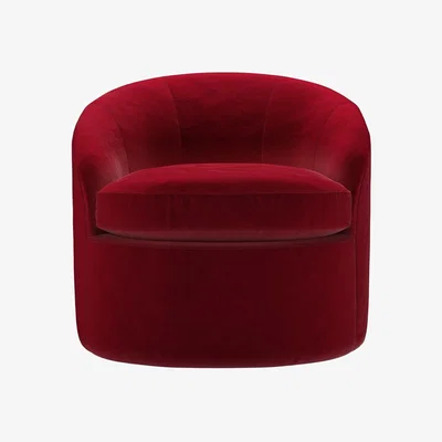 Sofa.com Quinn Armchair in Malbec Cotton Matt Velvet