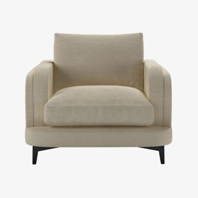 Sofa.com Boston Curved Arm Armchair in Pampas Hygge Smart Linen