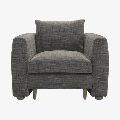Sofa.com Tiffany Slim Armchair in Liquorice Baylee Multi-Tone Viscose Linen
