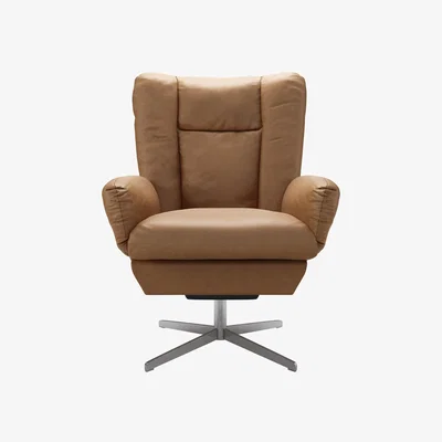 Sofa.com Ellora Swivel Armchair in Saddle Antique Leather