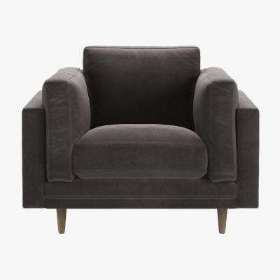 Sofa.com Marco Armchair in Shale Aquaclean Clever Velvet