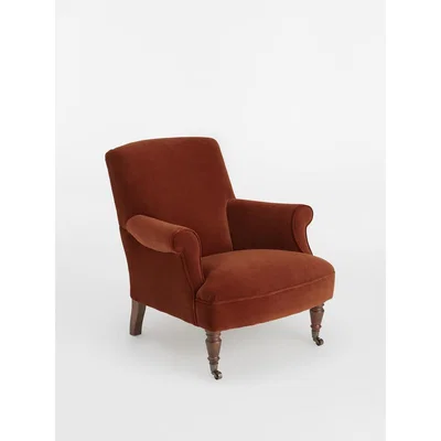Soho Home Stanton Armchair, Velvet Rust