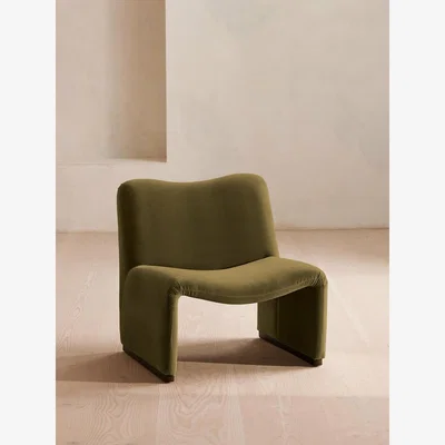 Soho Home Lovett Armchair, Velvet, Olive