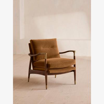 Soho Home Theodore Armchair, Velvet, Mustard