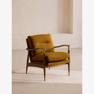 Soho Home Theodore Armchair, Linen, Turmeric, UK