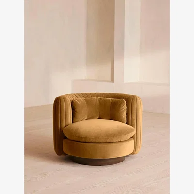 Soho Home Vivienne Armchair, Velvet, Mustard