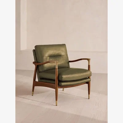 Soho Home Theodore Armchair, Leather Moss, UK