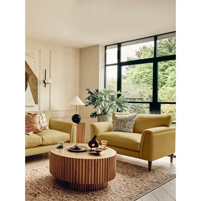 Soho Home Reya Loveseat Linen, Antelope