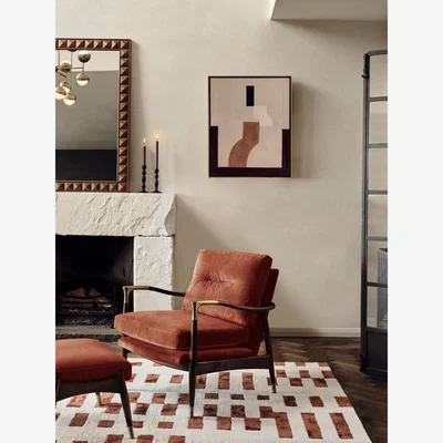 Soho Home Theodore Armchair, Velvet Rust