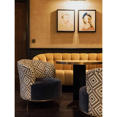 Soho Home Limited Edition Paris Low Fluted Armchair, Brass