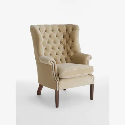 Soho Home House Porter Chair, Velvet Cream