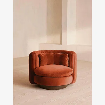 Soho Home Vivienne Armchair, Velvet, Rust