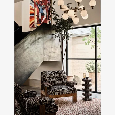 Soho Home Horton Armchair, Pierre Frey Tsomba, Ecru