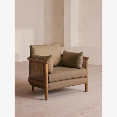Soho Home Sydney Armchair, Linen, Mushroom