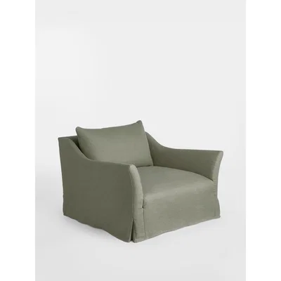 Soho Home Roma Loveseat, Linen Loden