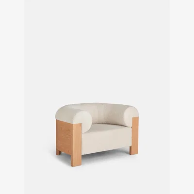 Soho Home Eldon Armchair, Oak, Boucle