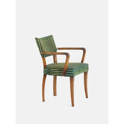 Soho Home Molina Arm chair, Pierre Frey Velvet Lines, Foret, UK