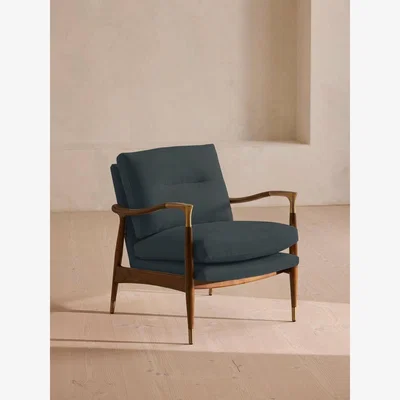 Soho Home Theodore Armchair, Linen, Prussian Blue