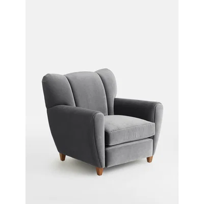 Soho Home Dora Armchair, Velvet Smoke, UK