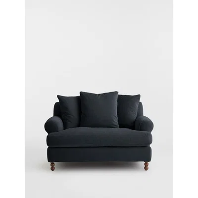 Soho Home Audrey Loveseat, Velvet Slate